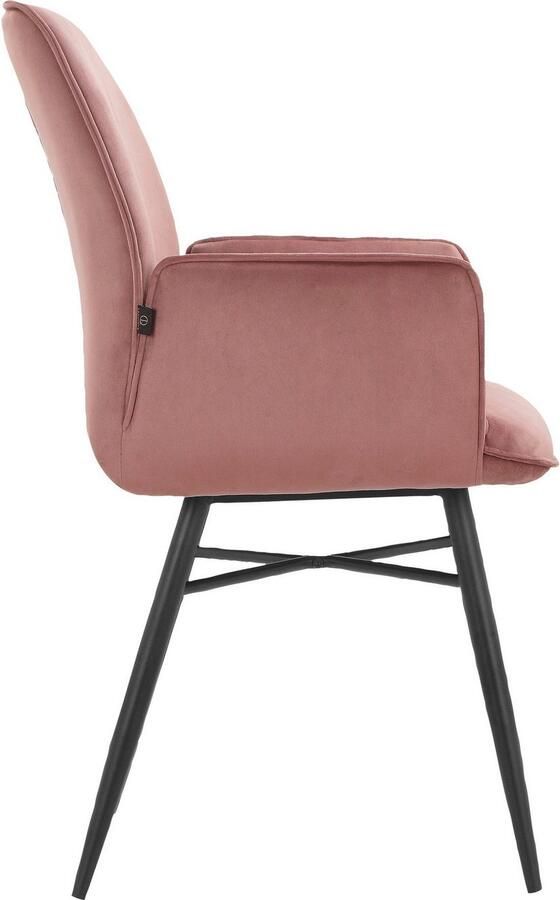 Leonique Eetkamerstoel Hrodwyn Zacht beklede zitting met horizontale naden op de achterkant zithoogte 52 cm (2 stuks) - Foto 10