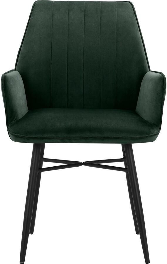 Leonique Eetkamerstoel Hrodwyn Zacht beklede zitting met horizontale naden op de achterkant zithoogte 52 cm (2 stuks) - Foto 7