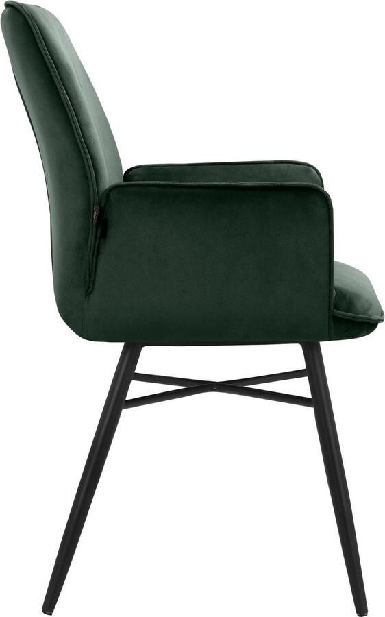 Leonique Eetkamerstoel Hrodwyn Zacht beklede zitting met horizontale naden op de achterkant zithoogte 52 cm (2 stuks) - Foto 8