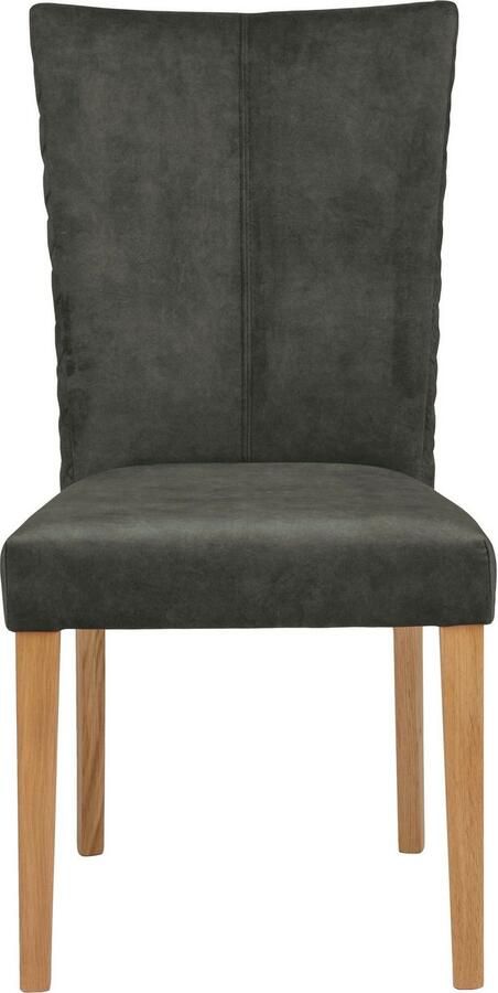 Leonique Eetkamerstoel Vence met ruitstiksel in de rugleuning poten van massief eiken (set 2 stuks) - Foto 5