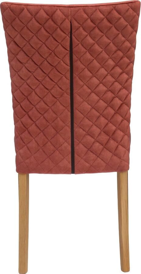 Leonique Eetkamerstoel Vence met ruitstiksel in de rugleuning poten van massief eiken (set 2 stuks) - Foto 4