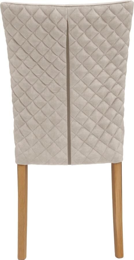 Leonique Eetkamerstoel Vence met ruitstiksel in de rugleuning poten van massief eiken (set 2 stuks) - Foto 4