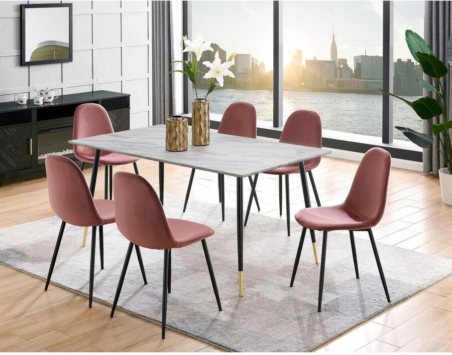 Leonique Eettafel Eadwine Topseller! Frame van metaal verschillende maten en kleuren tafel keukentafel (1 stuk) - Foto 3