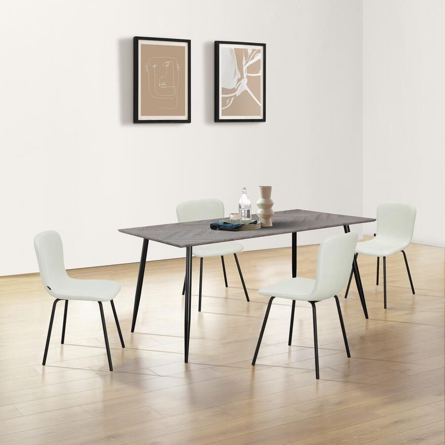 Leonique Eettafel Eadwine Topseller! Frame van metaal verschillende maten en kleuren tafel keukentafel (1 stuk) - Foto 2