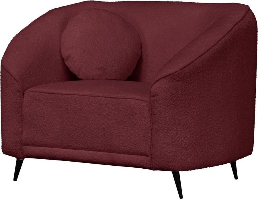 Home affaire Fauteuil Ashly in 3 overtrekvarianten bouclé fluwelige look en zachte structuurstof. - Foto 3