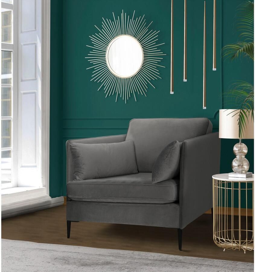 Leonique Fauteuil Light inclusief losse sierkussens met smalle armleuningen en telescooppoten