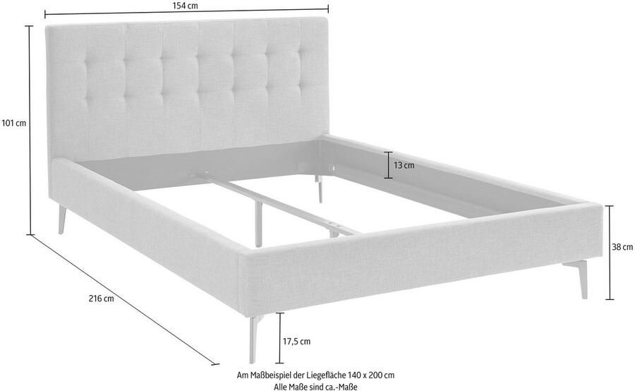 Leonique Gestoffeerd bed Sinaloa