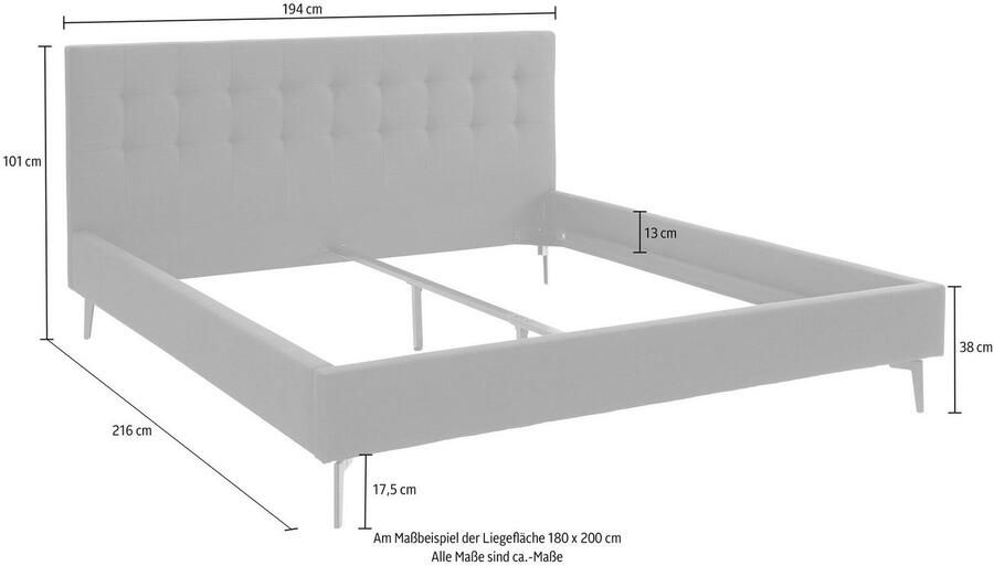 Leonique Gestoffeerd bed Sinaloa