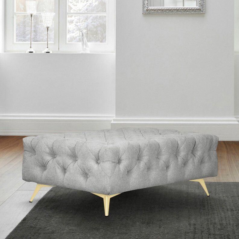 Leonique Hocker Amaury Chesterfield-look breedte 120 cm kleur van de poten ter keuze