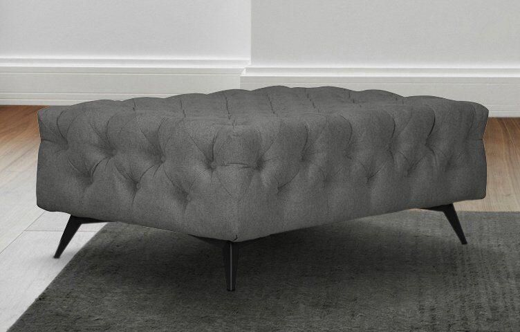 Home affaire Hocker Amaury Chesterfield-look breedte 120 cm kleur van de poten ter keuze - Foto 4