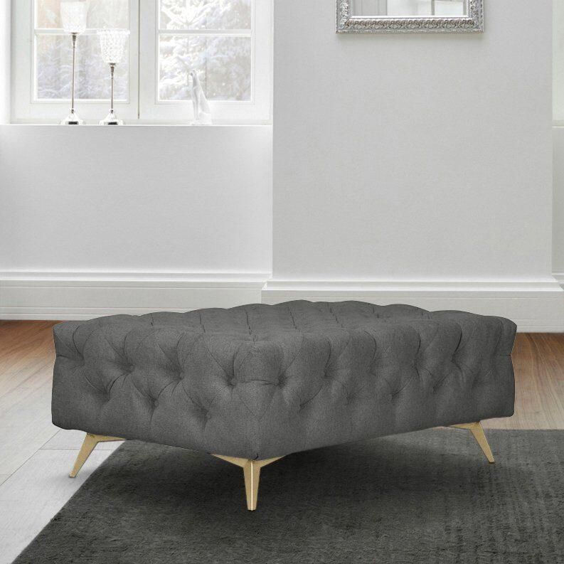 Leonique Hocker Amaury Chesterfield-look breedte 120 cm kleur van de poten ter keuze