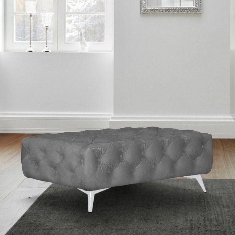 Leonique Hocker Amaury Chesterfield-look breedte 120 cm kleur van de poten ter keuze