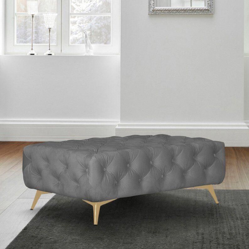 Leonique Hocker Amaury Chesterfield-look breedte 120 cm kleur van de poten ter keuze