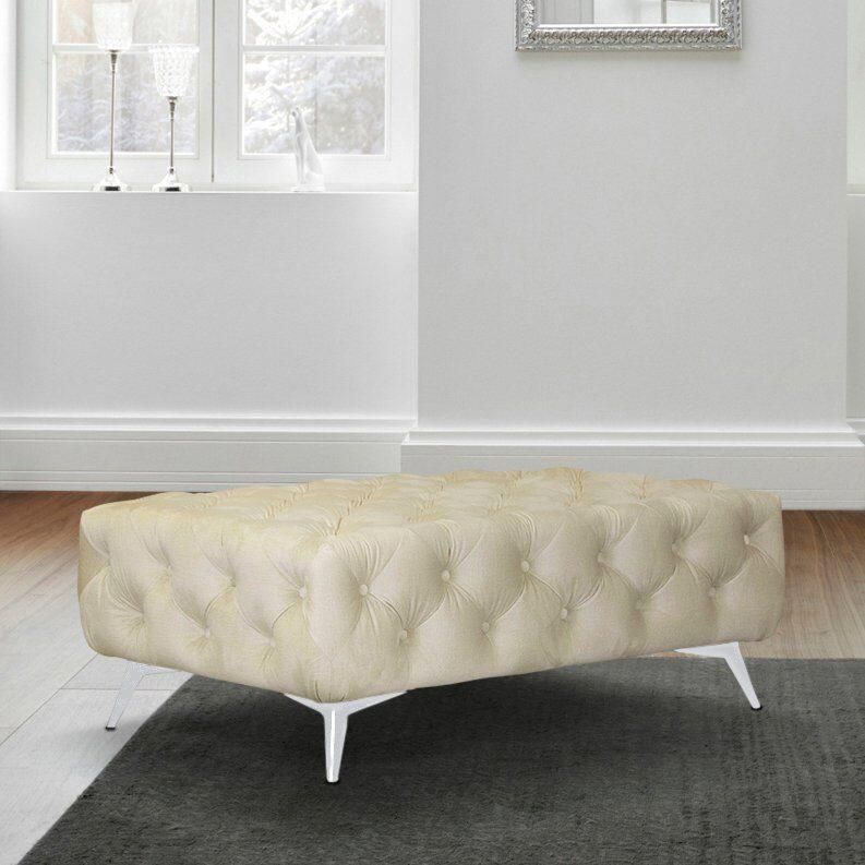 Leonique Hocker Amaury Chesterfield-look breedte 120 cm kleur van de poten ter keuze