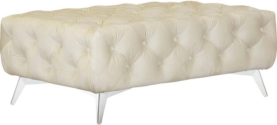 Home affaire Hocker Amaury Chesterfield-look breedte 120 cm kleur van de poten ter keuze - Foto 4