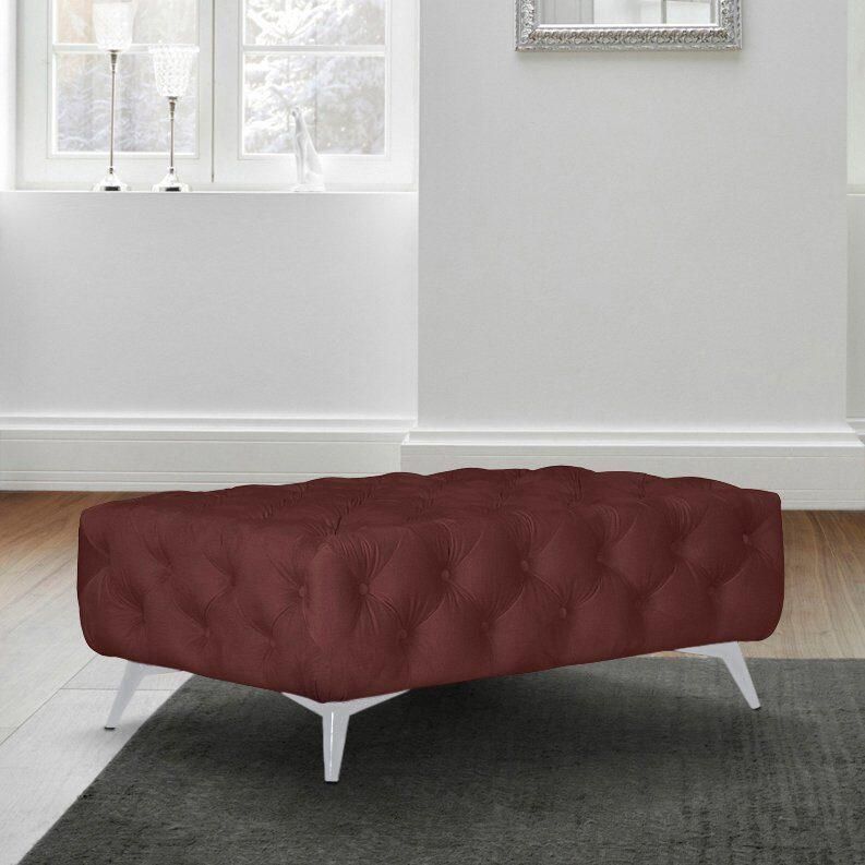 Leonique Hocker Amaury Chesterfield-look breedte 120 cm kleur van de poten ter keuze