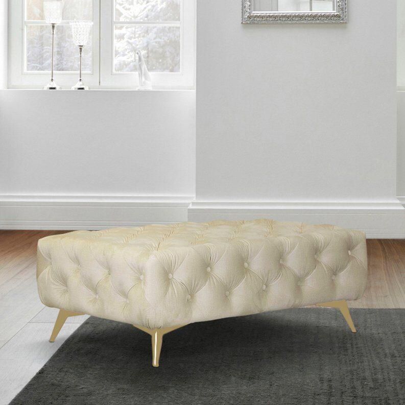 Leonique Hocker Amaury Chesterfield-look breedte 120 cm kleur van de poten ter keuze