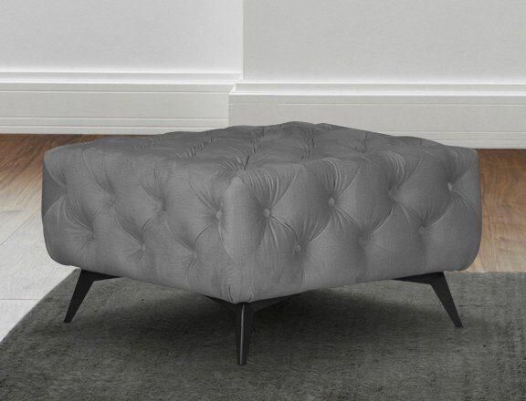Home affaire Hocker Amaury Chesterfield-look breedte 80 cm kleur van de poten ter keuze - Foto 4