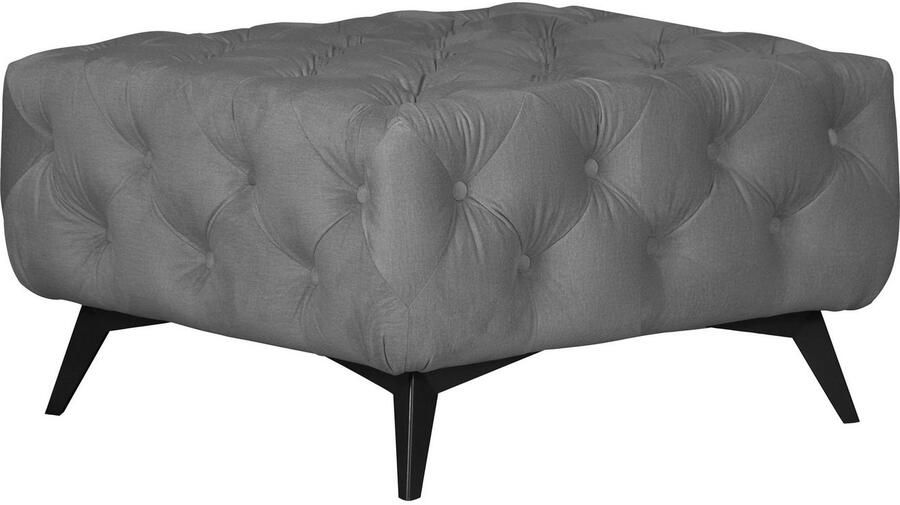 Home affaire Hocker Amaury Chesterfield-look breedte 80 cm kleur van de poten ter keuze - Foto 3