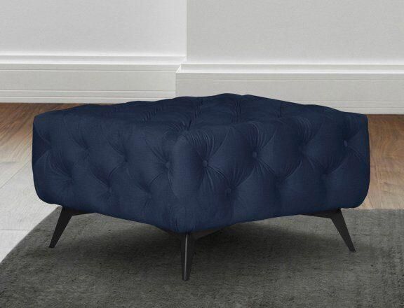 Home affaire Hocker Amaury Chesterfield-look breedte 80 cm kleur van de poten ter keuze - Foto 4