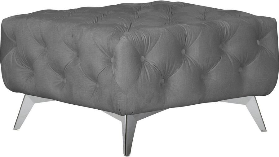 Home affaire Hocker Amaury Chesterfield-look breedte 80 cm kleur van de poten ter keuze - Foto 3