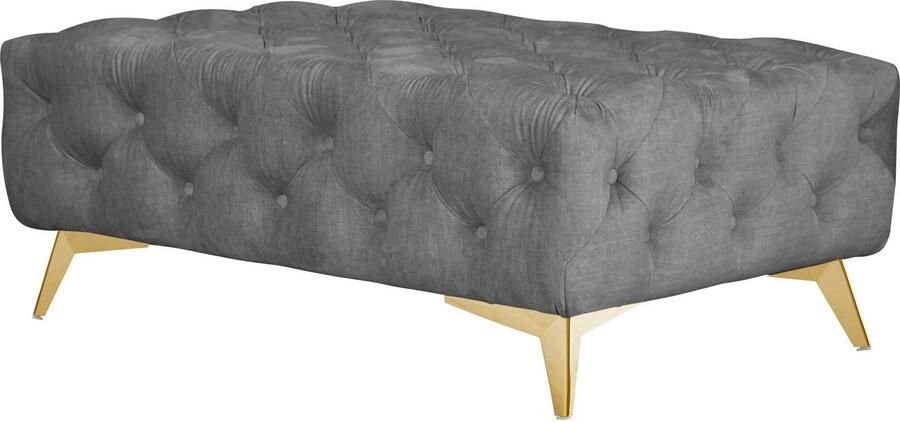 Leonique Hocker Glynis luxueuze capitonnage moderne chesterfield look kleur van de poten ter keuze - Foto 4