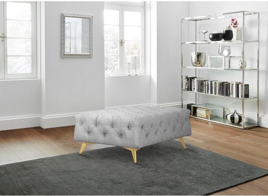 Leonique Hocker Glynis luxueuze capitonnage moderne chesterfield look kleur van de poten ter keuze - Foto 2