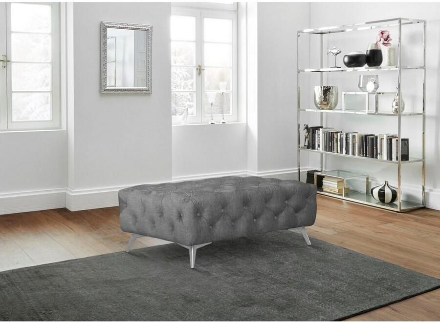 Leonique Hocker Glynis luxueuze capitonnage moderne chesterfield look kleur van de poten ter keuze - Foto 2