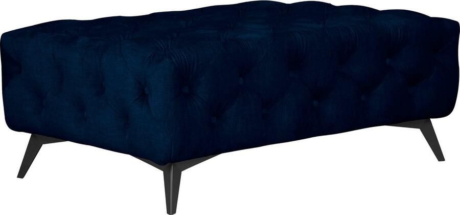 Home affaire Hocker Glynis luxueuze capitonnage moderne chesterfield look kleur van de poten ter keuze - Foto 3