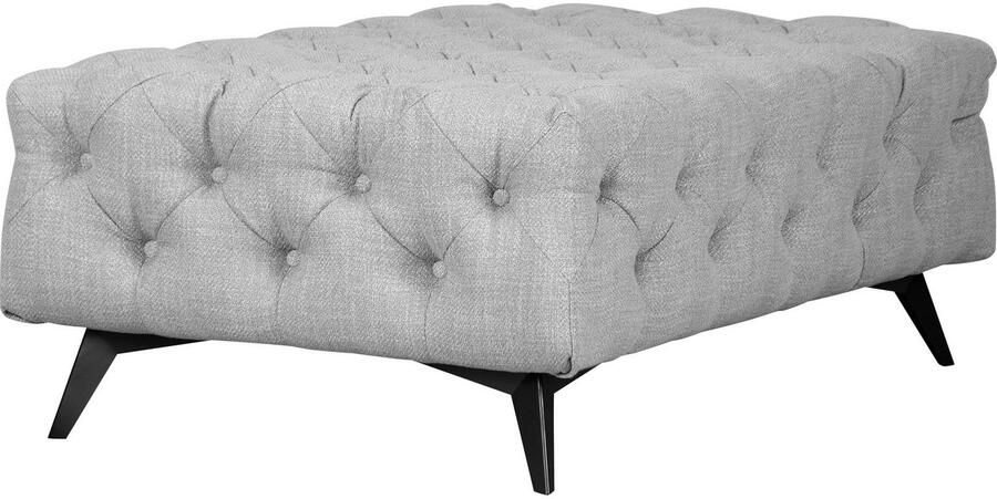 Home affaire Hocker Glynis luxueuze capitonnage moderne chesterfield look kleur van de poten ter keuze - Foto 3