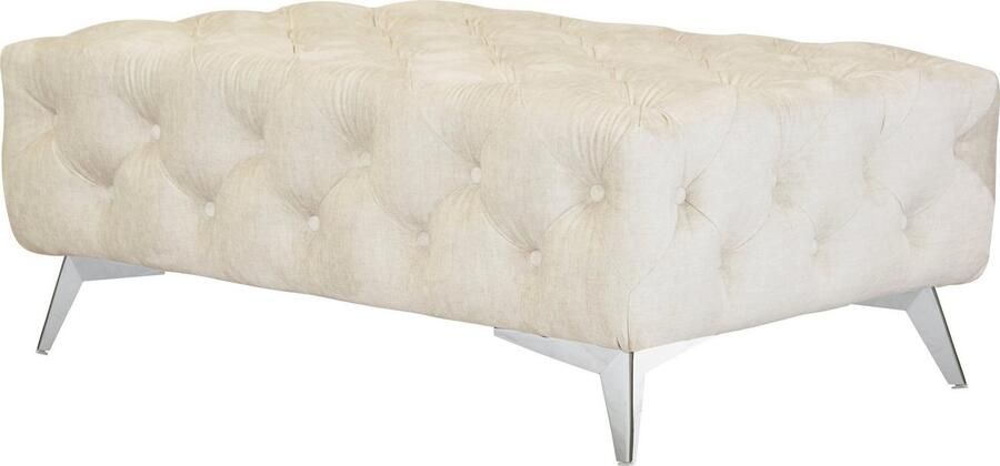 Home affaire Hocker Glynis luxueuze capitonnage moderne chesterfield look kleur van de poten ter keuze - Foto 3