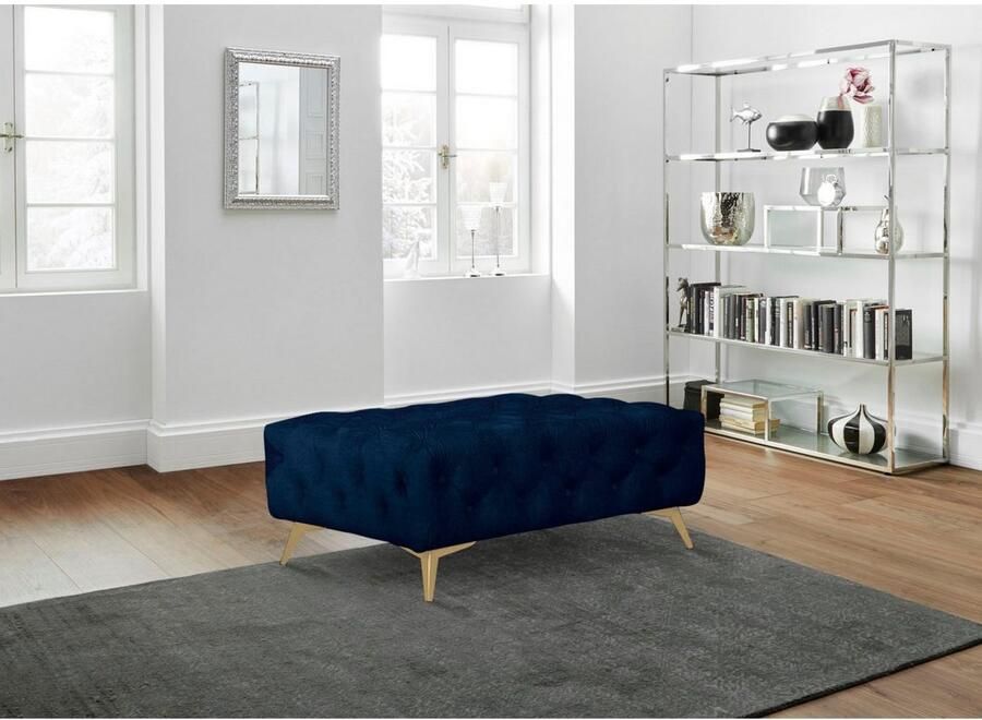 Leonique Hocker Glynis luxueuze capitonnage moderne chesterfield look kleur van de poten ter keuze - Foto 2