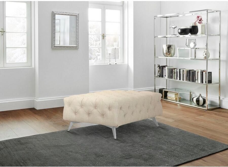 Leonique Hocker Glynis luxueuze capitonnage moderne chesterfield look kleur van de poten ter keuze - Foto 2