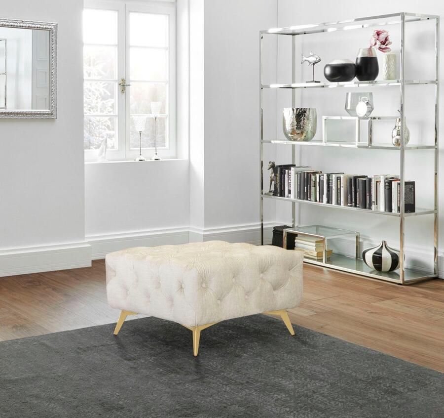 Leonique Hocker Glynis luxueuze capitonnage moderne chesterfield look kleur van de poten ter keuze - Foto 3