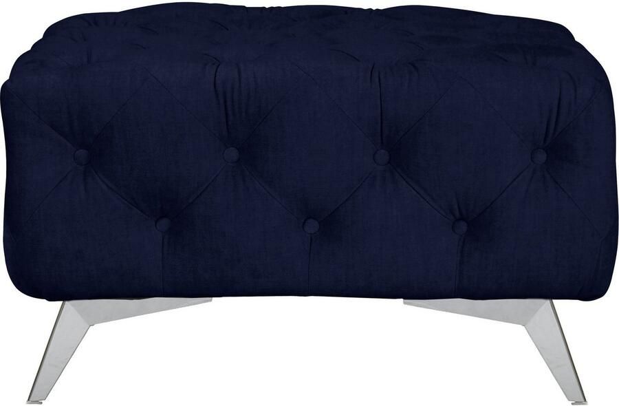 Home affaire Hocker Glynis luxueuze capitonnage moderne chesterfield look kleur van de poten ter keuze - Foto 3