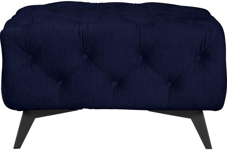 Home affaire Hocker Glynis luxueuze capitonnage moderne chesterfield look kleur van de poten ter keuze - Foto 2
