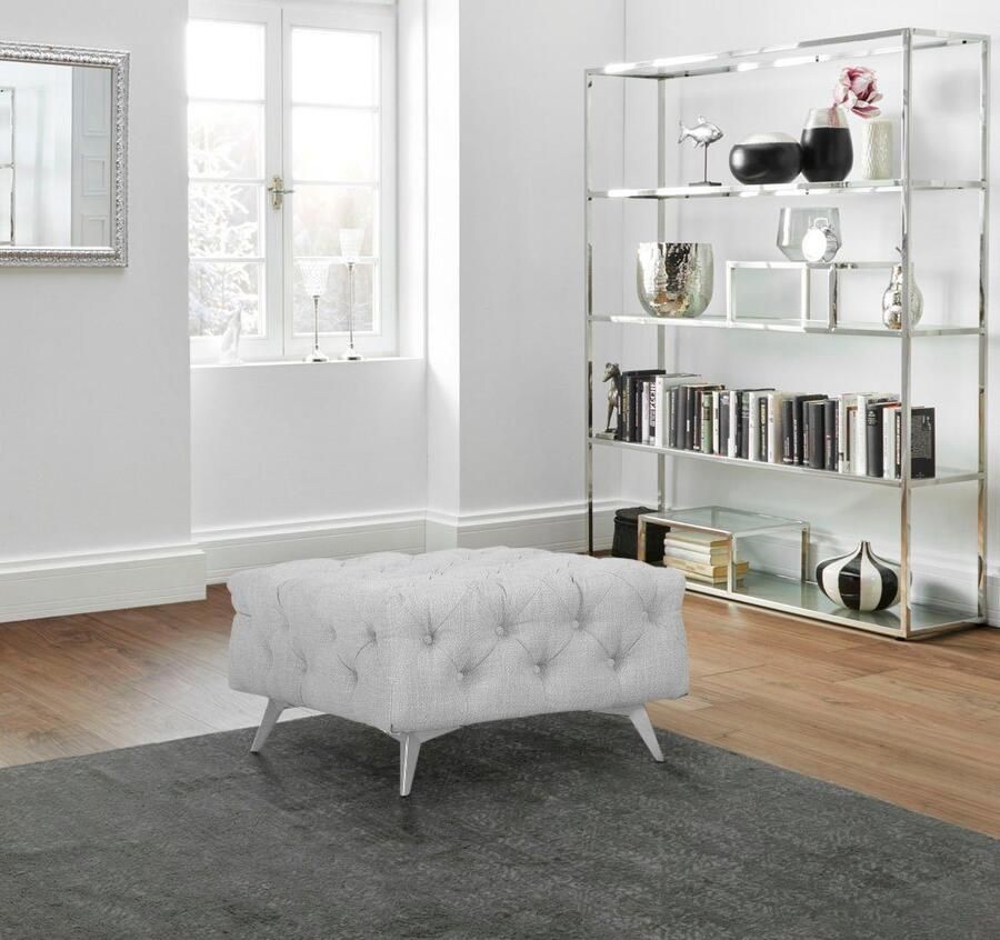 Leonique Hocker Glynis luxueuze capitonnage moderne chesterfield look kleur van de poten ter keuze