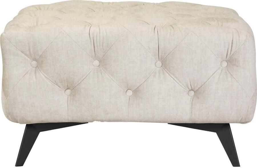 Home affaire Hocker Glynis luxueuze capitonnage moderne chesterfield look kleur van de poten ter keuze - Foto 2