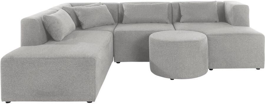 Leonique Hoekbank Alexane L-vorm samengesteld uit modules in vele stofkwaliteiten en kleuren. - Foto 2