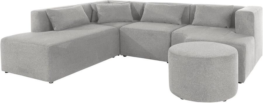 Leonique Hoekbank Alexane L-vorm samengesteld uit modules in vele stofkwaliteiten en kleuren. - Foto 3