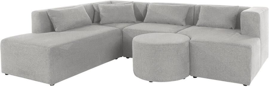 Leonique Hoekbank Alexane L-vorm samengesteld uit modules in vele stofkwaliteiten en kleuren. - Foto 5