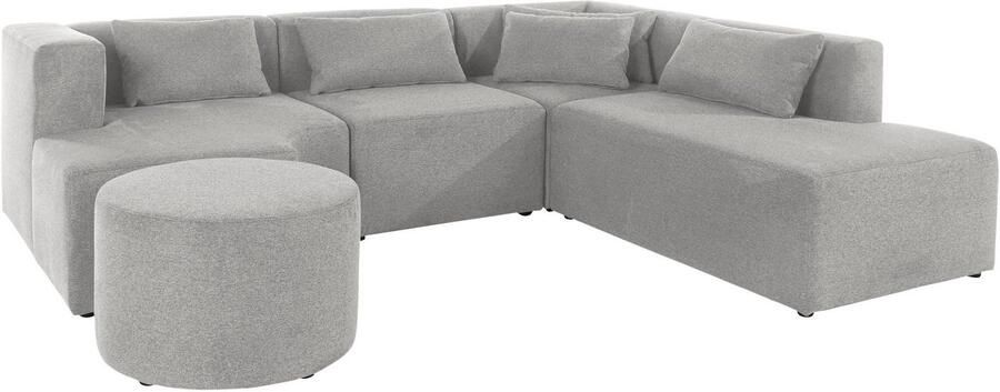 Leonique Hoekbank Alexane L-vorm samengesteld uit modules in vele stofkwaliteiten en kleuren. - Foto 4