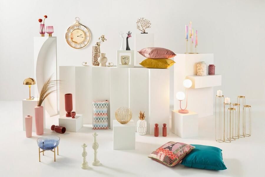 Leonique Kaarsenstandaard Mareesa van metaal voor stompkaarsen hoogte ca. 65 cm verschillend opstelbaar (1 stuk) - Foto 8