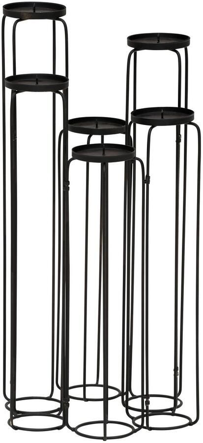 Leonique Kaarsenstandaard Mareesa van metaal voor stompkaarsen hoogte ca. 65 cm verschillend opstelbaar (1 stuk) - Foto 16