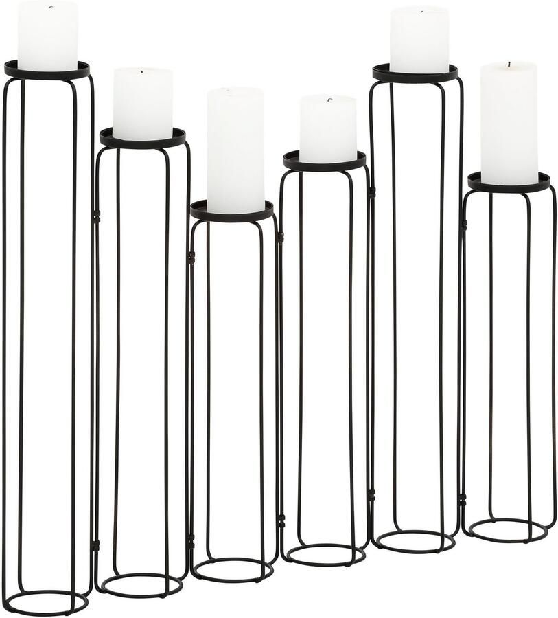 Leonique Kaarsenstandaard Mareesa van metaal voor stompkaarsen hoogte ca. 65 cm verschillend opstelbaar (1 stuk) - Foto 2