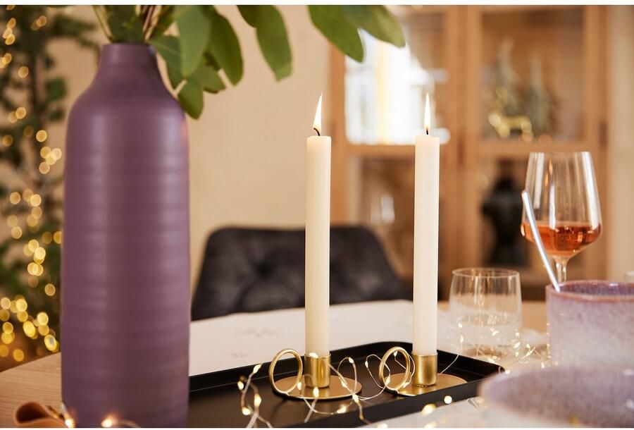 Leonique Kandelaar Stab kaarsenhouder Adaliz uit metaal met decoratieve handgreep (set 4 stuks) - Foto 2