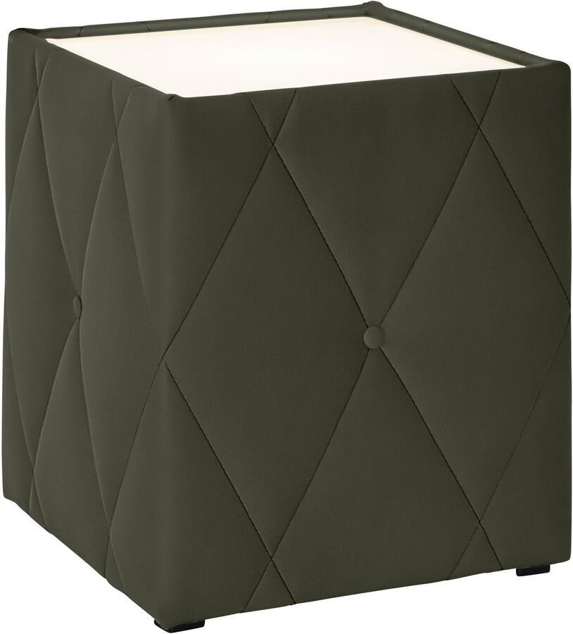 Leonique Nachtkastje Alfie met verlichting en bekleding van fluweel - Foto 2