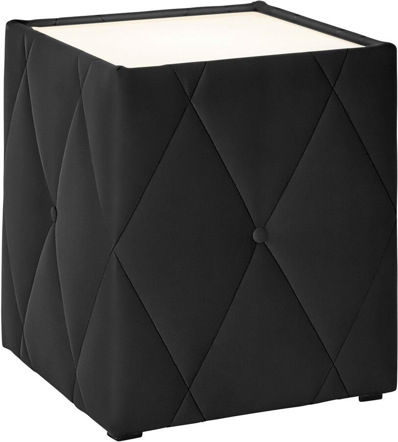 Leonique Nachtkastje Alfie met verlichting en bekleding van fluweel - Foto 2