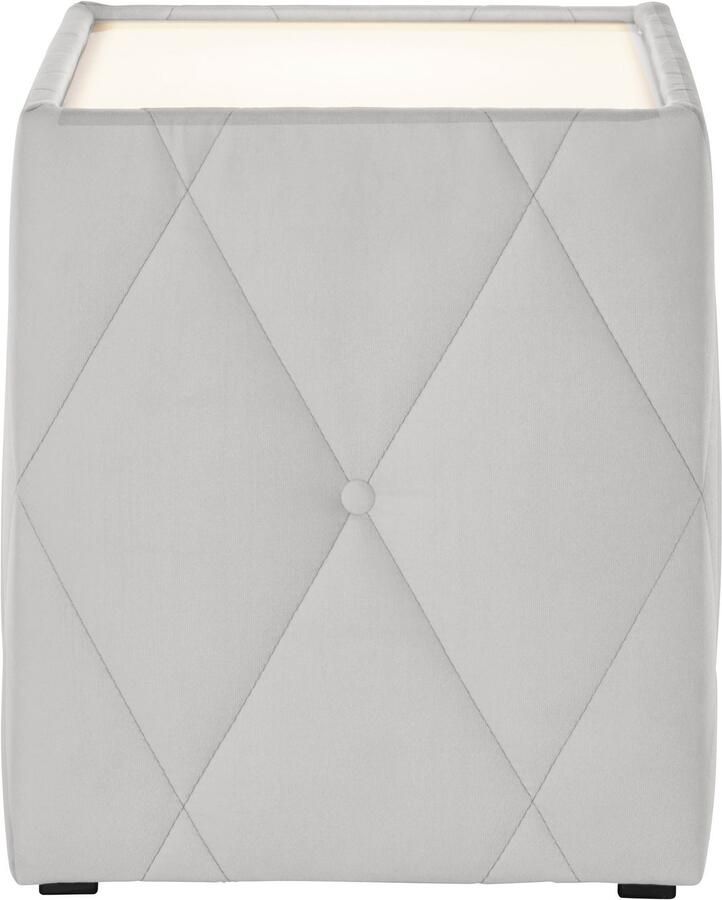 Leonique Nachtkastje Alfie met verlichting en bekleding van fluweel - Foto 3