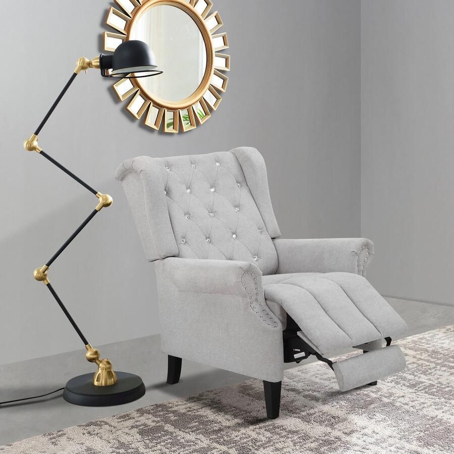 Home affaire Oorfauteuil Childebert met verstelling zacht verdikte zitting en rugleuning zithoogte 49 5 cm (1 stuk) - Foto 2